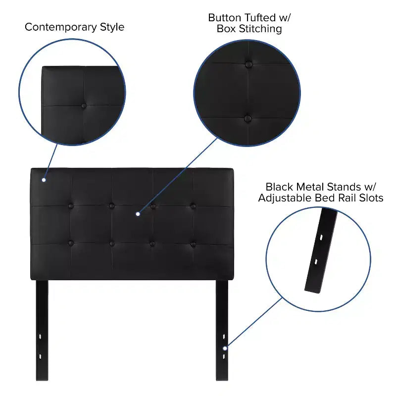 Tête de lit capitonnée en tissu Lennox de Flash Furniture