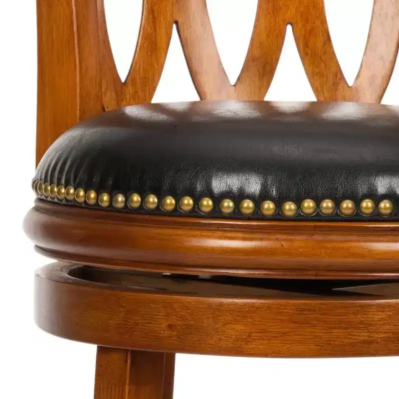 Tabouret de bar pivotant Baldwin - FOX7004 - Chêne foncé/Noir - Safavieh Couture