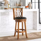 Tabouret de bar pivotant Baldwin - FOX7004 - Chêne foncé/Noir - Safavieh Couture