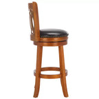 Tabouret de bar pivotant Baldwin - FOX7004 - Chêne foncé/Noir - Safavieh Couture