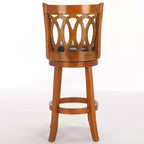 Tabouret de bar pivotant Baldwin - FOX7004 - Chêne foncé/Noir - Safavieh Couture