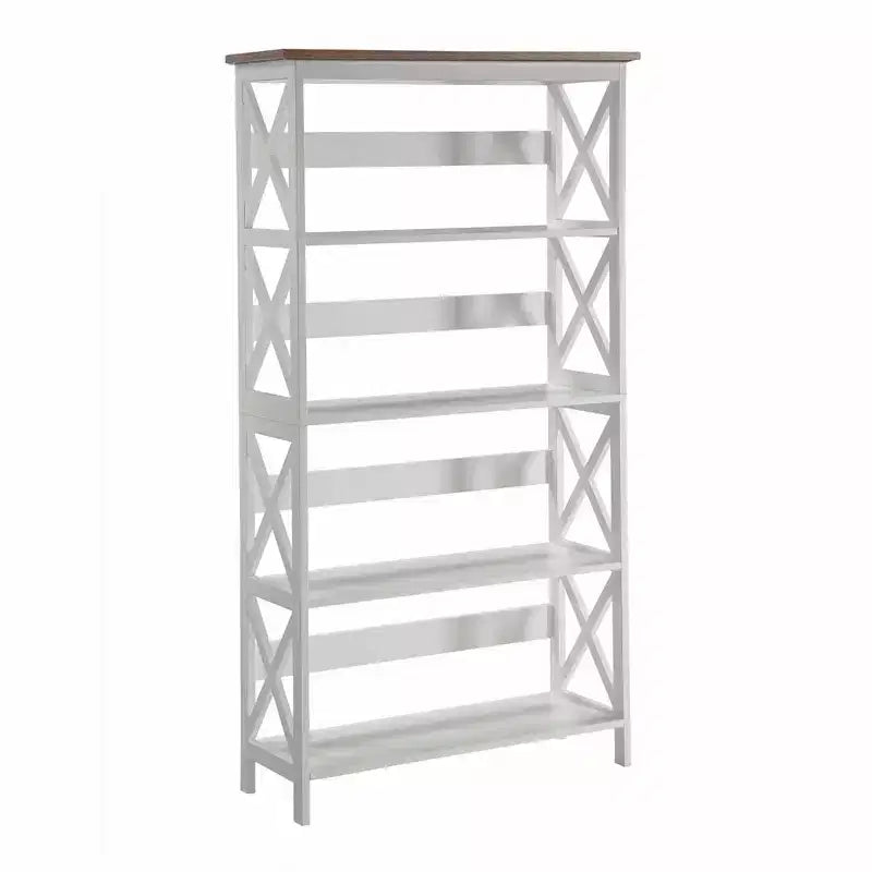 60 Oxford 5 Tier Bookcase - Breighton Home