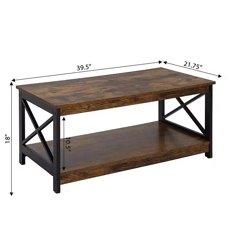 Table basse Xavier Breighton Home avec étagère