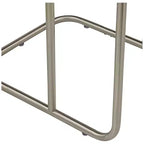 55 Downing Street Thornburg Table d'appoint rectangulaire moderne en bois et métal, 20 x 15 1/2 po, chêne foncé, pieds en métal nickel brossé pour salon, maison