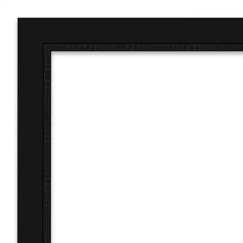 Miroir mural de salle de bain encadré Avon Noir - Amanti Art