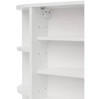 Armoire de rangement murale de salle de bain Basicwise, entièrement assemblée et prête à être installée, meuble-lavabo miroir avec étagères ouvertes