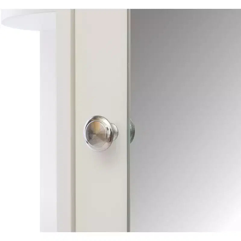 Armoire de rangement murale de salle de bain Basicwise, entièrement assemblée et prête à être installée, meuble-lavabo miroir avec étagères ouvertes