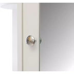 Armoire de rangement murale de salle de bain Basicwise, entièrement assemblée et prête à être installée, meuble-lavabo miroir avec étagères ouvertes