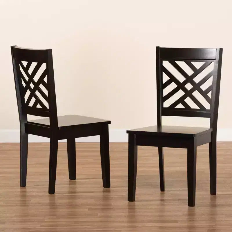 Lot de chaises de salle à manger Caron en bois - Baxton Studio