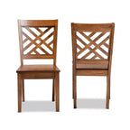 Lot de chaises de salle à manger Caron en bois - Baxton Studio