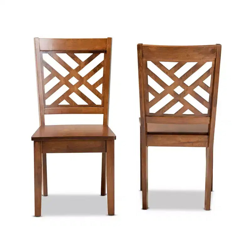 Lot de chaises de salle à manger Caron en bois - Baxton Studio