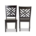 Lot de chaises de salle à manger Caron en bois - Baxton Studio