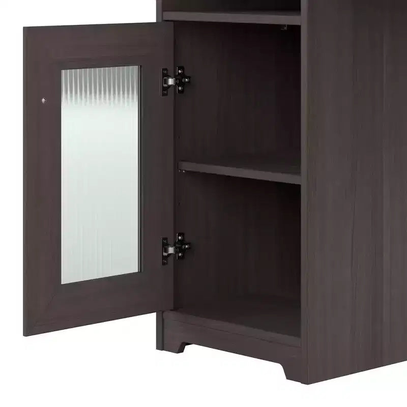 Bureau d'ordinateur d'angle 60W Cabot avec huche - Bush Furniture