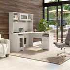 Bureau d'ordinateur d'angle 60W Cabot avec huche - Bush Furniture