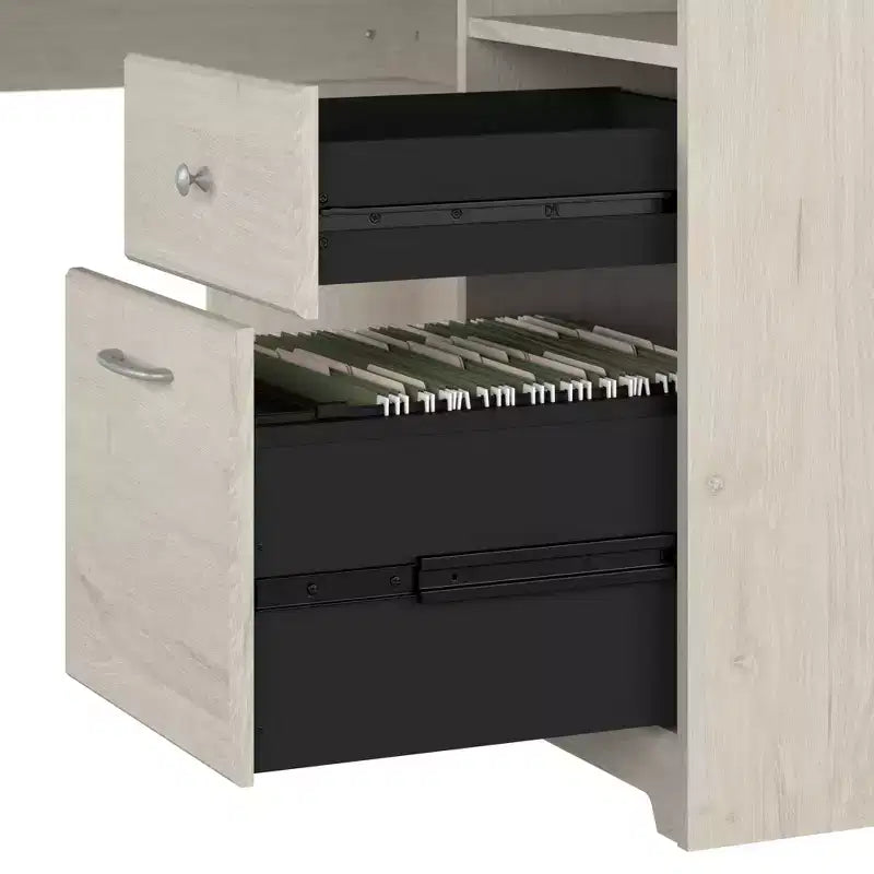 Bureau d'ordinateur d'angle 60W Cabot avec huche - Bush Furniture
