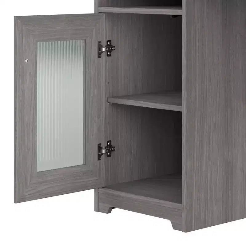 Bureau d'ordinateur d'angle 60W Cabot avec huche - Bush Furniture