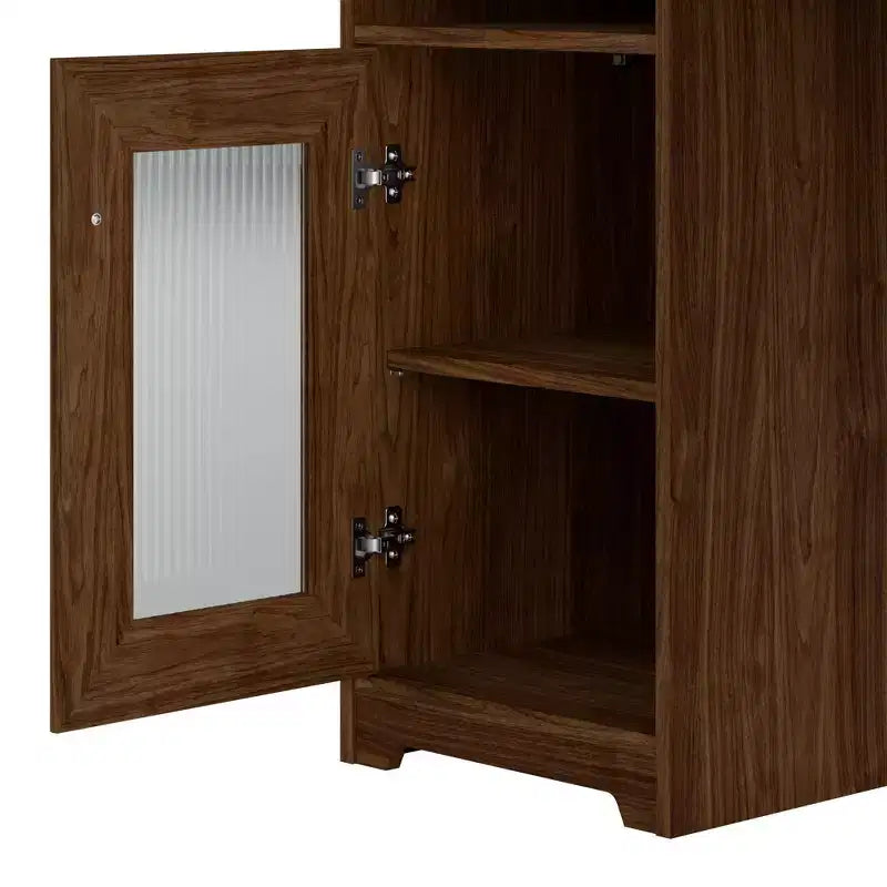 Bureau d'ordinateur d'angle 60W Cabot avec huche - Bush Furniture