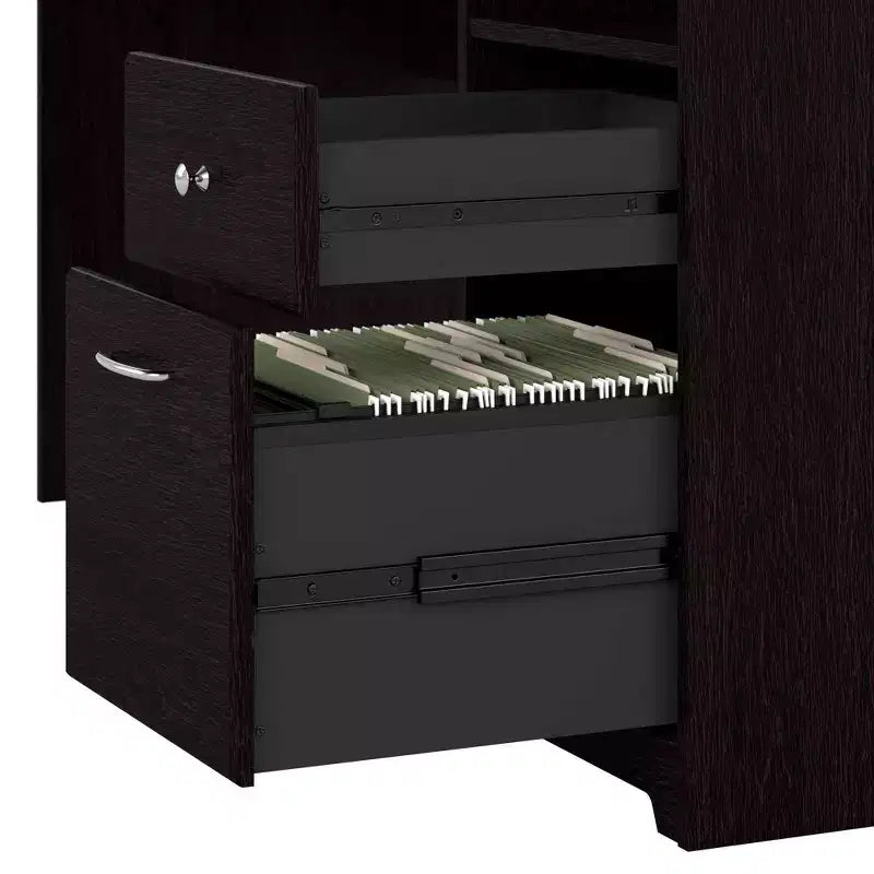 Bureau d'ordinateur d'angle 60W Cabot avec huche - Bush Furniture