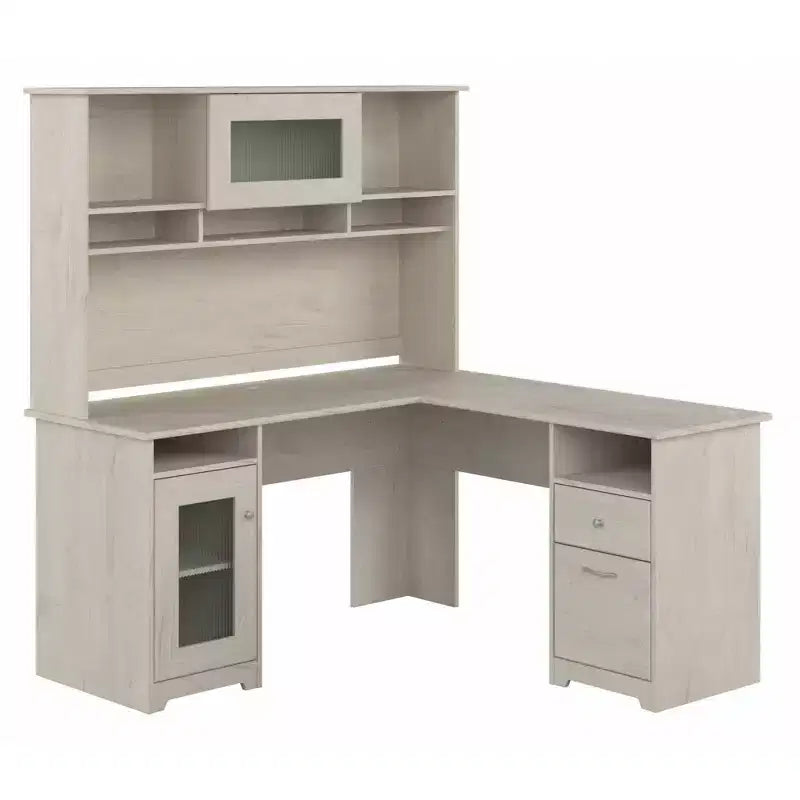 Bureau d'ordinateur d'angle 60W Cabot avec huche - Bush Furniture