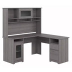 Bureau d'ordinateur d'angle 60W Cabot avec huche - Bush Furniture