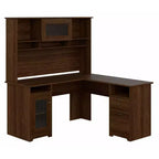 Bureau d'ordinateur d'angle 60W Cabot avec huche - Bush Furniture