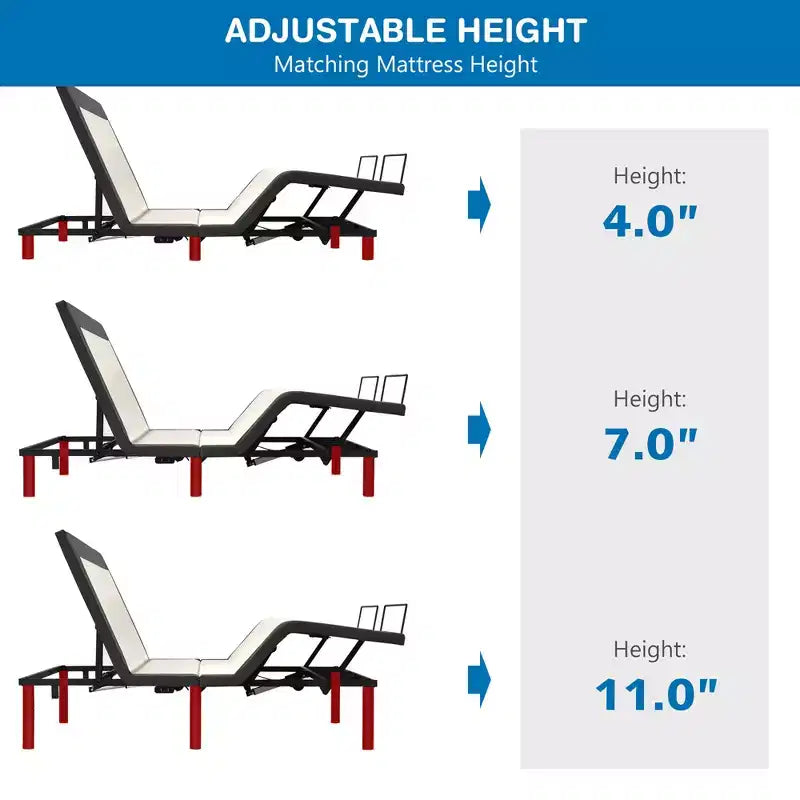 Base de lit réglable électrique Queen Size Costway avec modes de massage