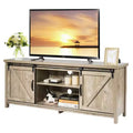 Costway TV Stand Media Center Console Cabinet Sliding Barn Door for TV's 60''