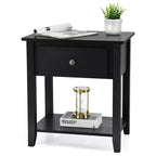 Costway Table de chevet Table d'appoint Canapé Table d'extrémité Table d'appoint Blanc
