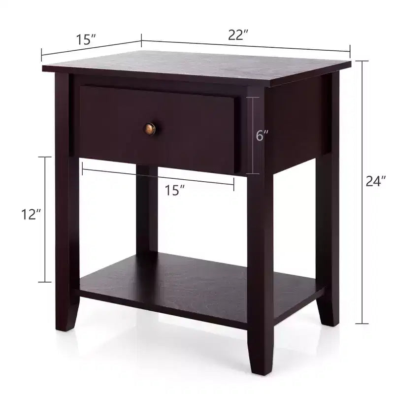 Costway Table de chevet Table d'appoint Canapé Table d'extrémité Table d'appoint Blanc