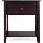 Costway Table de chevet Table d'appoint Canapé Table d'extrémité Table d'appoint Blanc