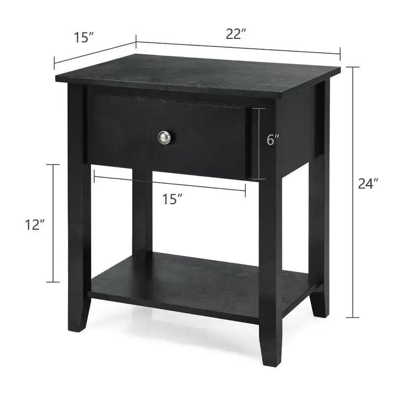 Costway Table de chevet Table d'appoint Canapé Table d'extrémité Table d'appoint Blanc