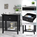 Costway Table de chevet Table d'appoint Canapé Table d'extrémité Table d'appoint Blanc