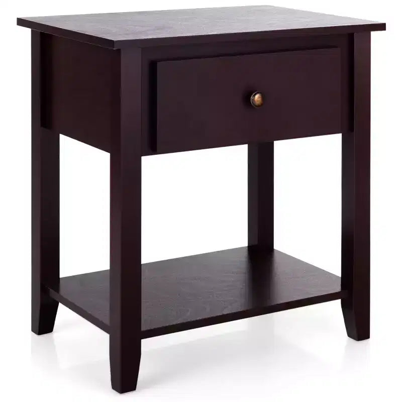 Costway Table de chevet Table d'appoint Canapé Table d'extrémité Table d'appoint Blanc