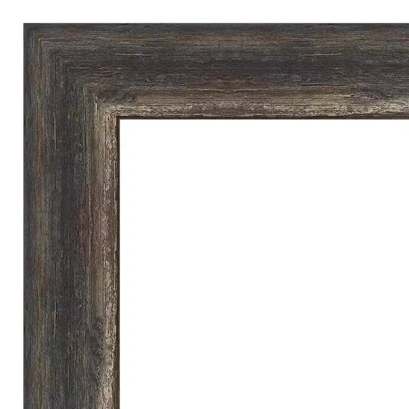 Miroir mural de salle de bain encadré en bois rustique Charcoal - Amanti Art