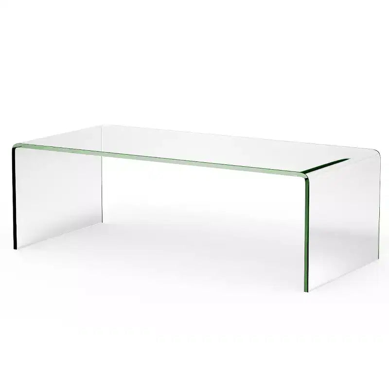 Costway Table Basse en Verre Trempé Table d'Appoint de Cocktail Meuble de Salon