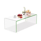 Costway Table Basse en Verre Trempé Table d'Appoint de Cocktail Meuble de Salon