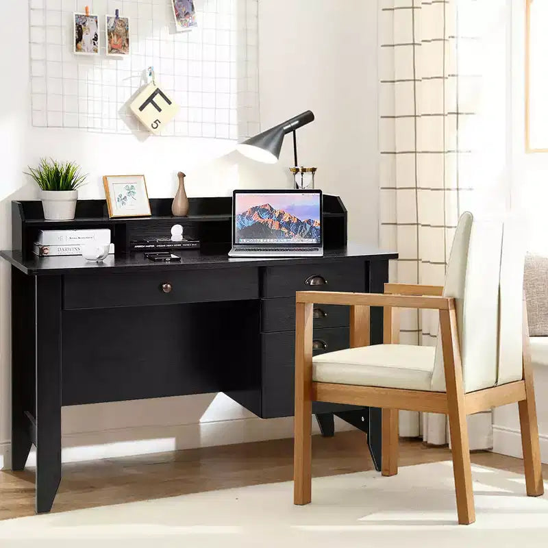 Costway Bureau Informatique PC Portable Table d'Écriture Poste de Travail Meuble d'Étude pour Étudiant