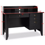 Costway Bureau Informatique PC Portable Table d'Écriture Poste de Travail Meuble d'Étude pour Étudiant