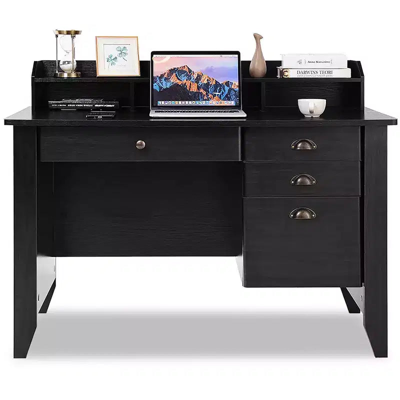Costway Bureau Informatique PC Portable Table d'Écriture Poste de Travail Meuble d'Étude pour Étudiant