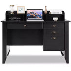 Costway Bureau Informatique PC Portable Table d'Écriture Poste de Travail Meuble d'Étude pour Étudiant