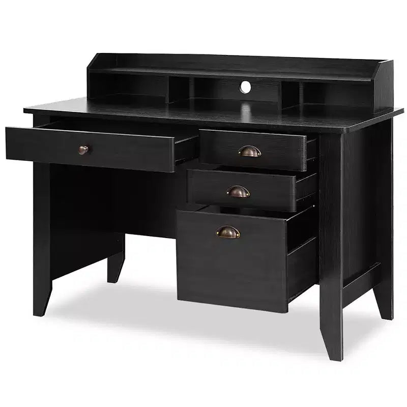 Costway Bureau Informatique PC Portable Table d'Écriture Poste de Travail Meuble d'Étude pour Étudiant