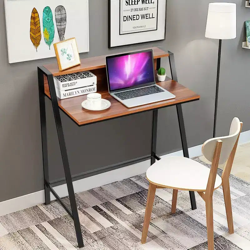 Costway Bureau informatique à 2 niveaux, table d'ordinateur portable, bureau d'étude, poste de travail pour bureau à domicile