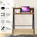 Costway Bureau informatique à 2 niveaux, table d'ordinateur portable, bureau d'étude, poste de travail pour bureau à domicile