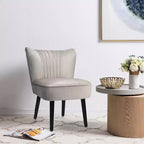 Costway Lot de 2 chaises d'appoint sans accoudoirs, chaise de loisirs rembourrée, fauteuil simple, turquoise/gris pierre/gris foncé