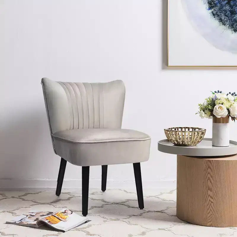 Costway Lot de 2 chaises d'appoint sans accoudoirs, chaise de loisirs rembourrée, fauteuil simple, turquoise/gris pierre/gris foncé