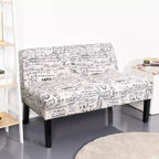 Causeuse Costway Canapé en tissu Banc Lit Chaise Pieds en bois Salon
