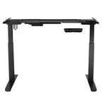 Cadre de bureau électrique Costway, hauteur réglable, moteur unique, avec contrôleur, blanc/noir