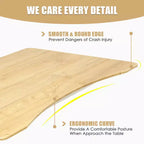Costway Bureau d'ordinateur réglable en hauteur, table roulante pour ordinateur portable, assis-debout, naturel/marron/noir