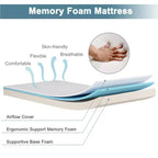 Lit d'appoint pliant Costway avec matelas en mousse à mémoire de forme pour invité supplémentaire
