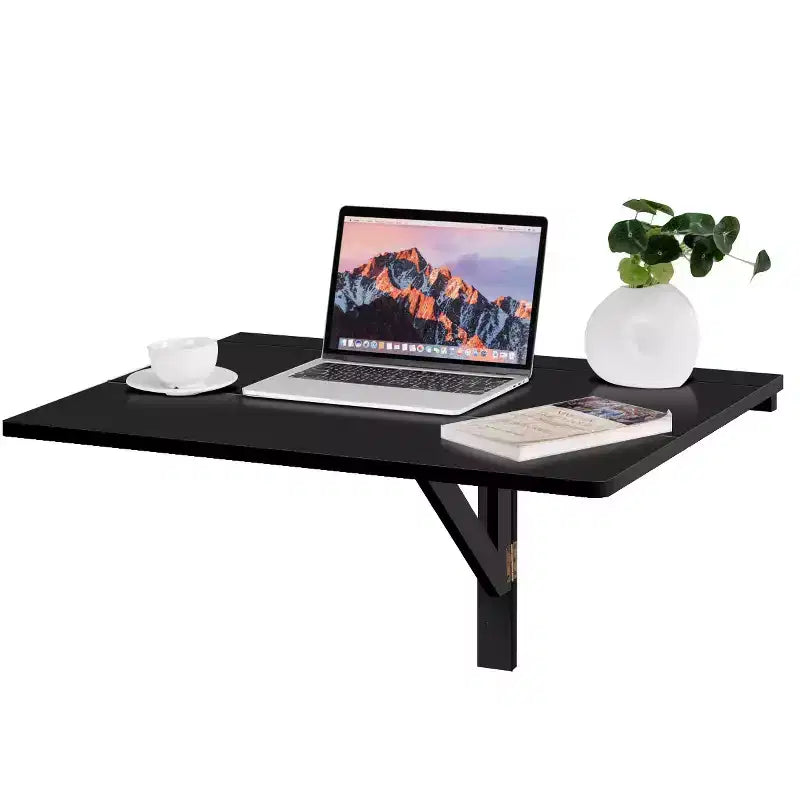 Costway Wall-Mounted Drop-Leaf Table Folding Kitchen Dining Table Desk Space Saver White/Pink/Coffee/Black